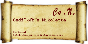 Csókás Nikoletta névjegykártya